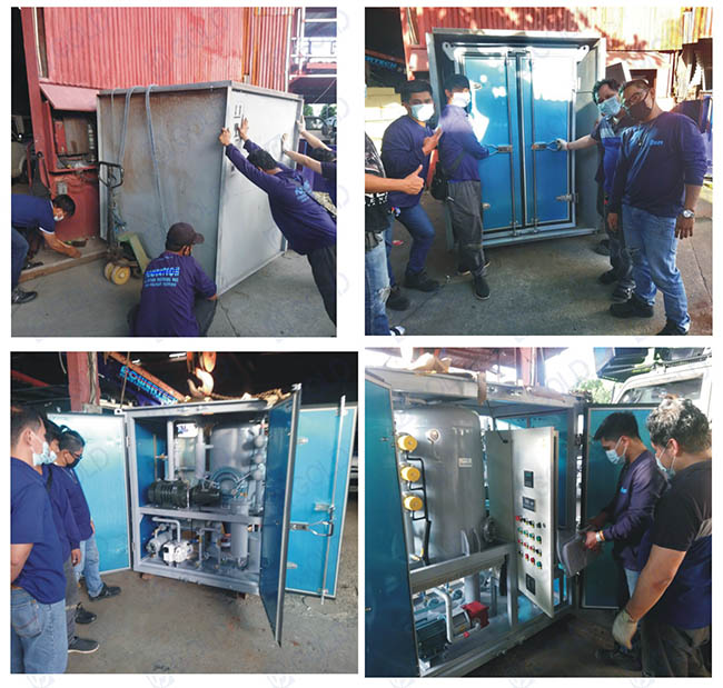 菲律宾ZJA-1.8KY 1800L / H变压器油净化器客户的反馈