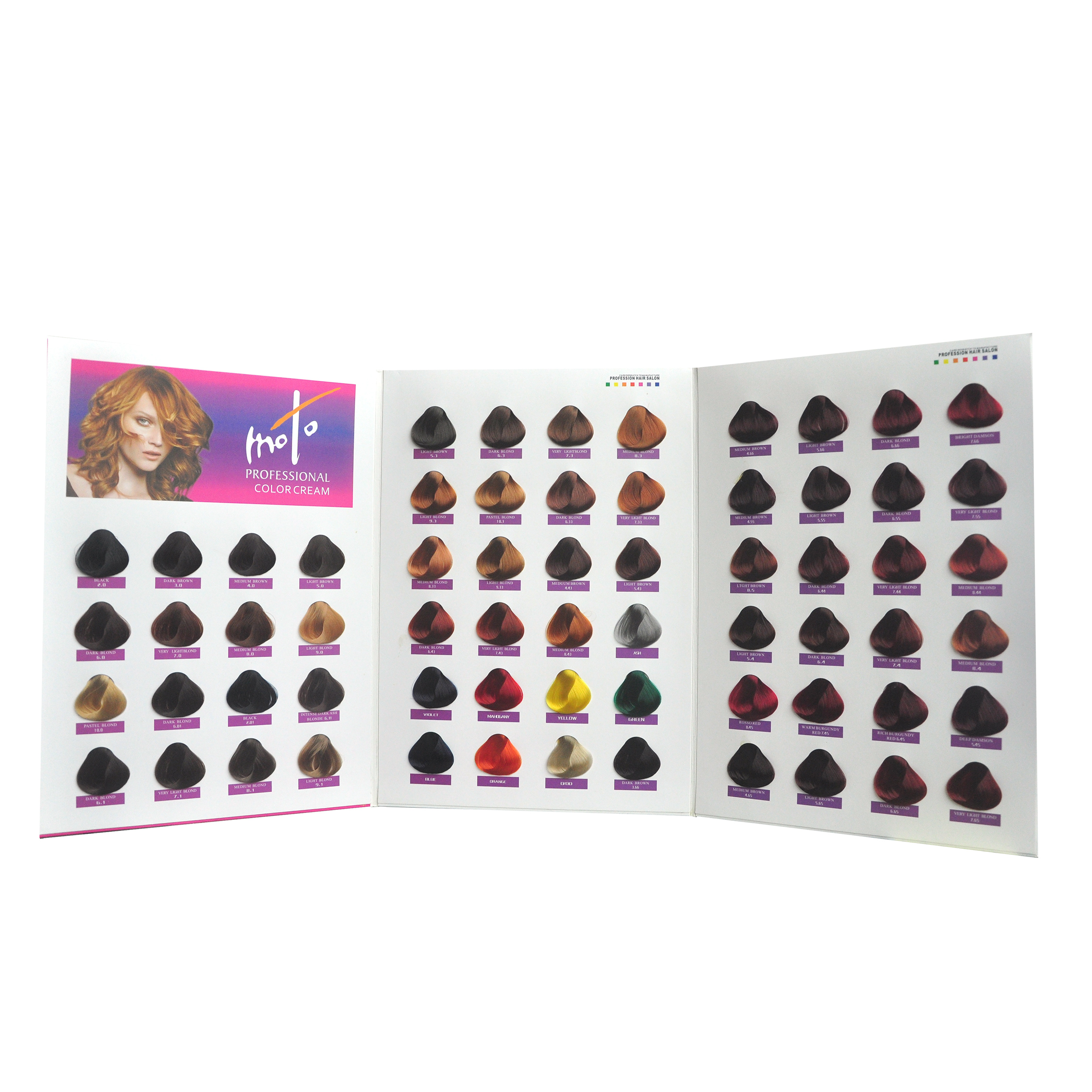 Salon Hair Dye Colour Chart