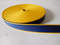 25mm blue&yellow secondary color polyester webbing for dog belt