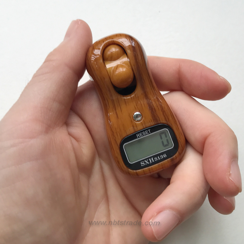 Digital tasbih tally counter wooden painting style