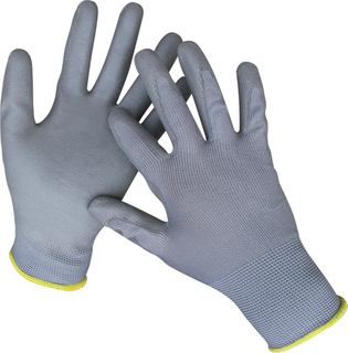 GREY PU GLOVES