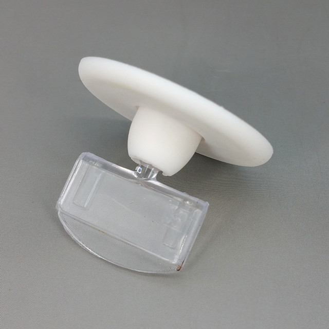 C036S POP Plastic Round Base Dia.40mm Price Tag Sign Card Holder Paper Display Hanging Clips Stand In White For Retail Store Promotion Good Quality