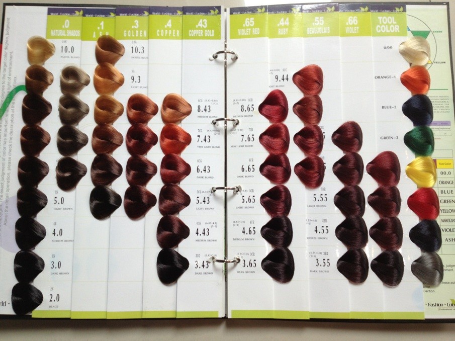 Argan Oil Hair Dye Chart