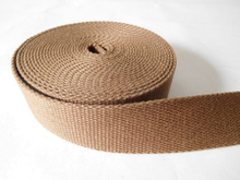 37mm brown Cotton webbing for garment and belt