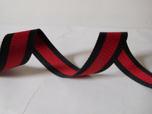 37mm black&red secondary color polyester webbing for belts
