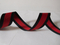 37mm black&red secondary color polyester webbing for belts