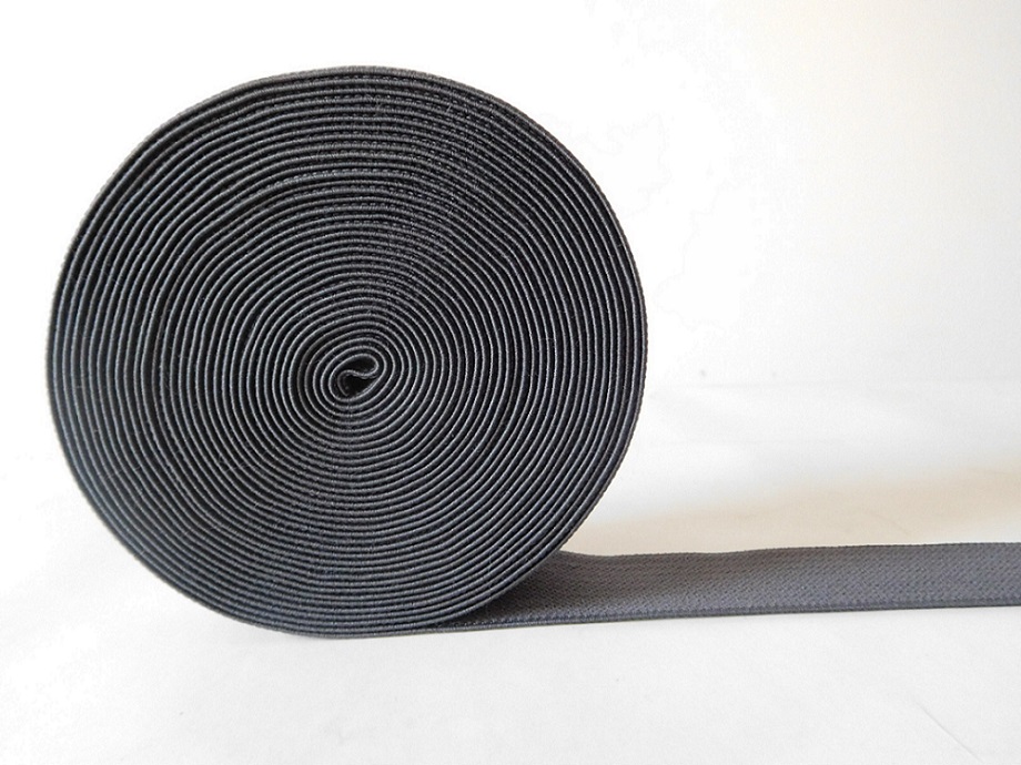 35mm dark grey spandex webbing for garment&accessories