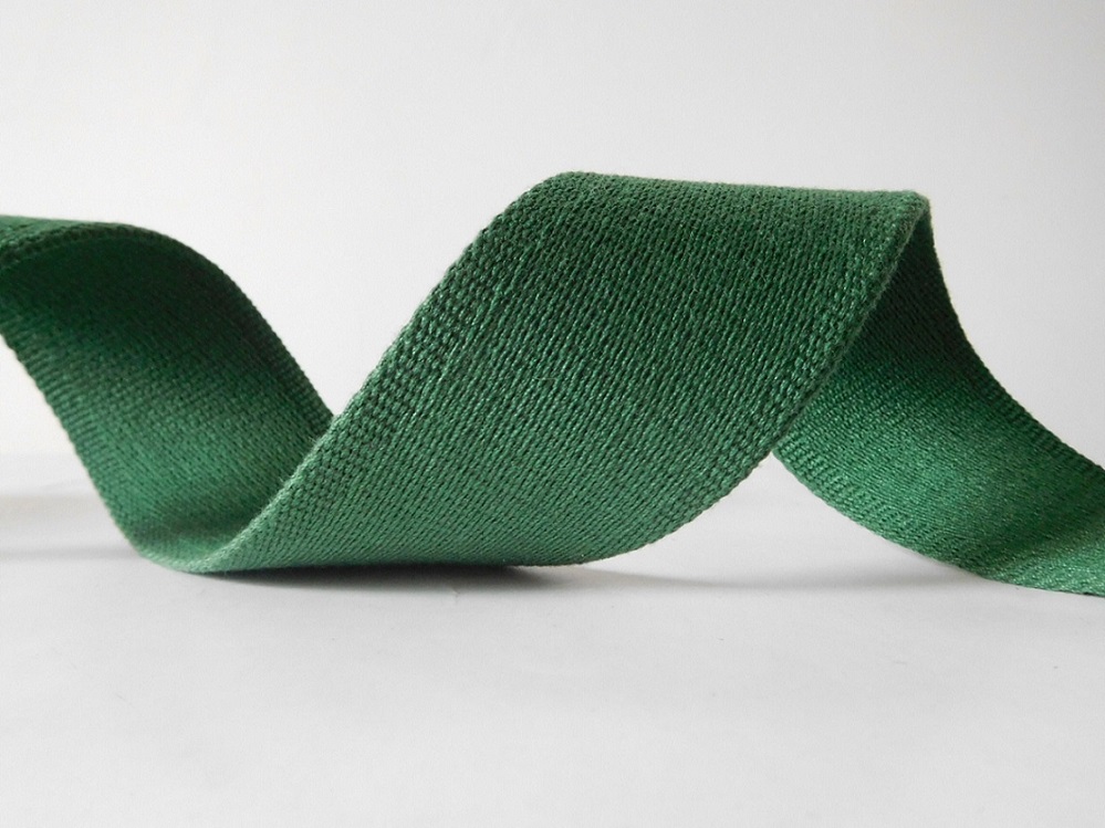 50mm green polyester cotton webbing for belts