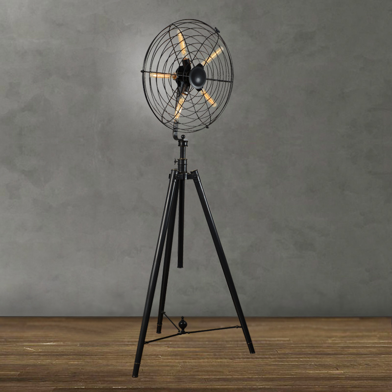 Industrial vintage rustic loft style fan shape floor lamp from China