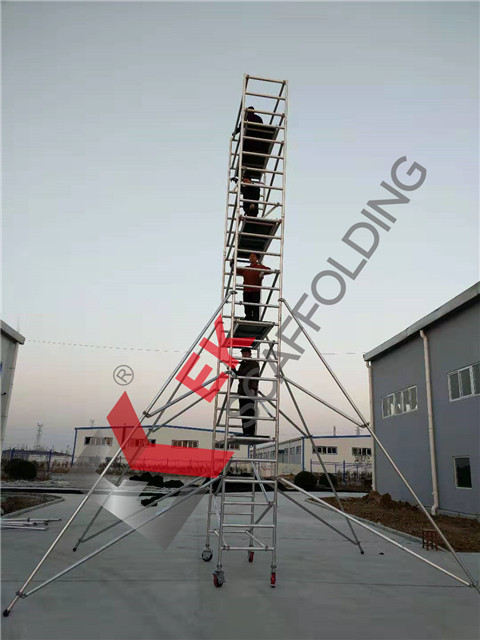 Plataforma móvil de aluminio de altura de trabajo de aluminio Torre de andamio