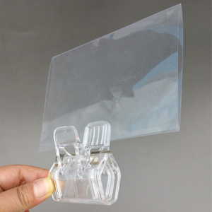 C046 POP Plastic PVC Sign Price Tag Card Paper Display Clips Holders For Retail Store Promotion Good Quality
