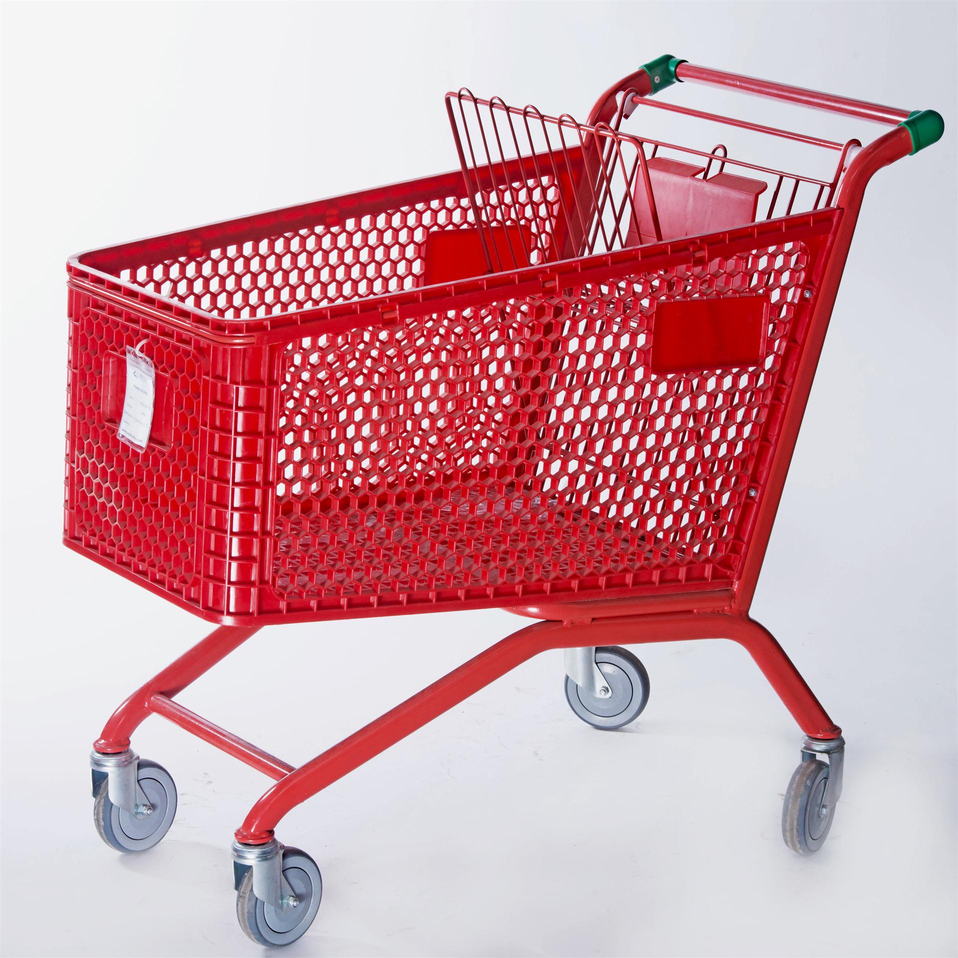 Red Plastic Shopping Trolleys (YRDSA180)