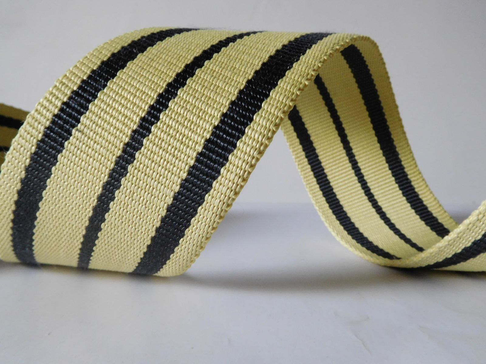 High strong black&yellow kevlar webbing for fire safety 