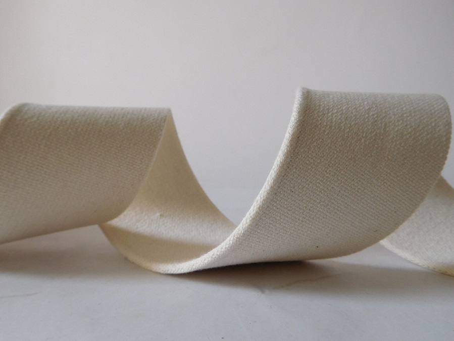 50mm white cotton webbing for garment and belt