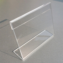 Acrylic T2mm Sign Price Tag Label Paper Promotion Name Card Display Holders L Stand High Quality