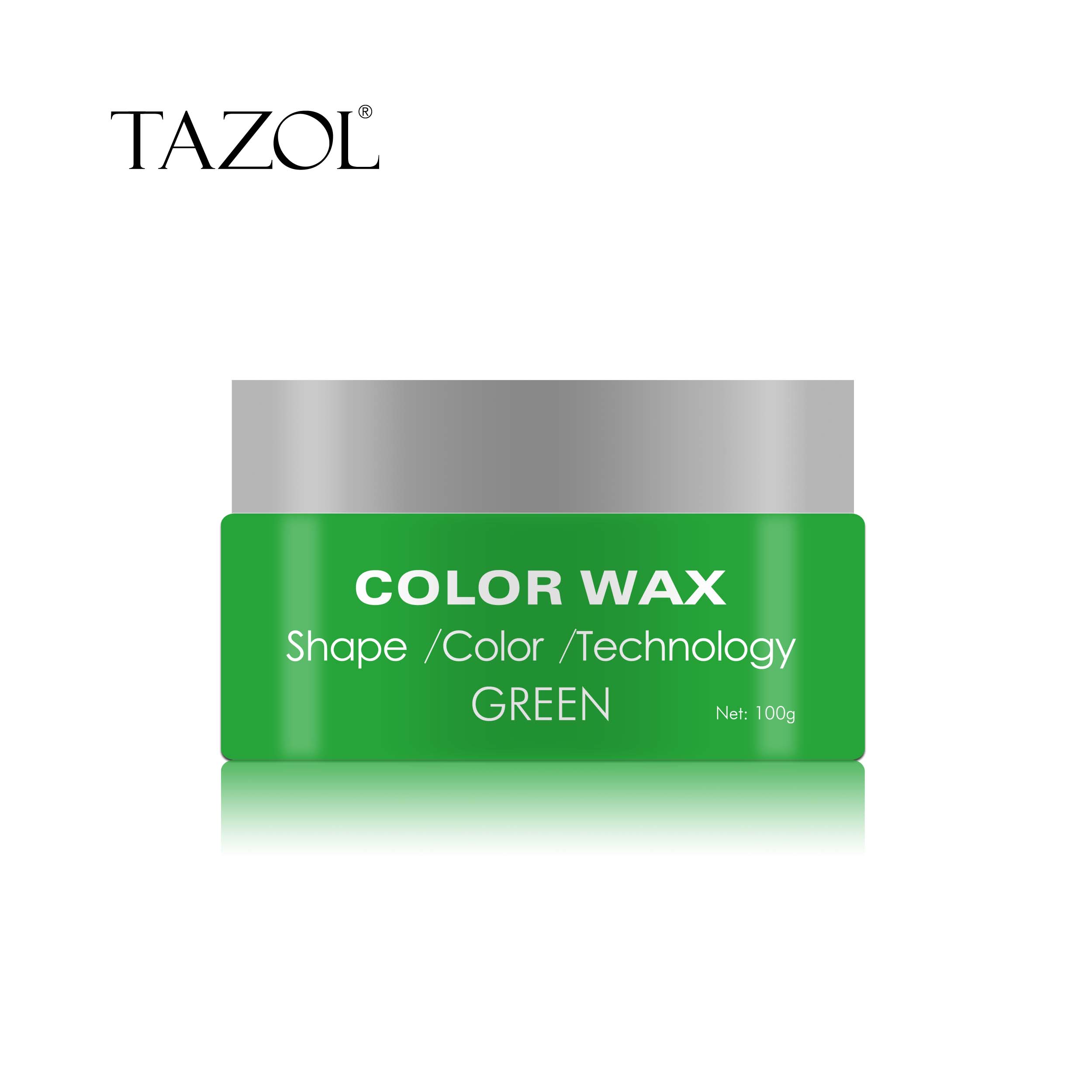 Tazol Temporary Hair Color Wax with Green Color 100g