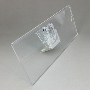 C045 POP Acrylic Plastic Sign Price Tag Card Paper Display Clips Holders For Retail Store Promotion Size185x66mm Good Quality