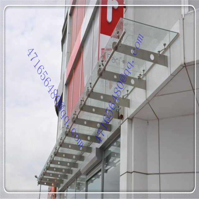 blue polycarbonate solid awning