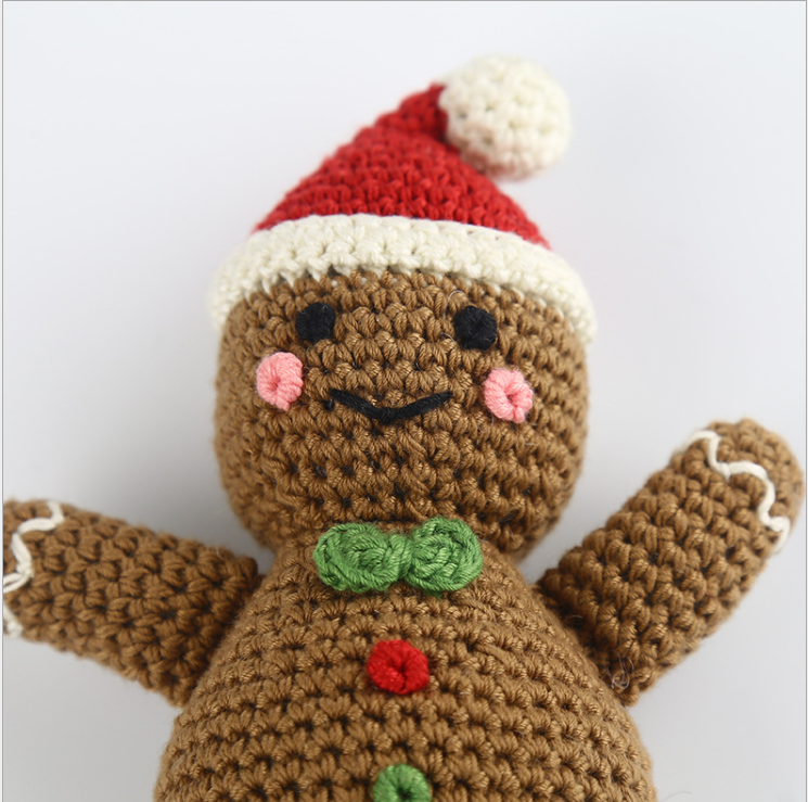 Hand Knitted Christmas gingerbread man