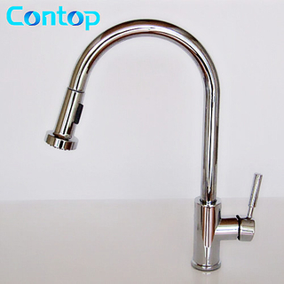 Sanitaryware pull-out brass kitchen faucet