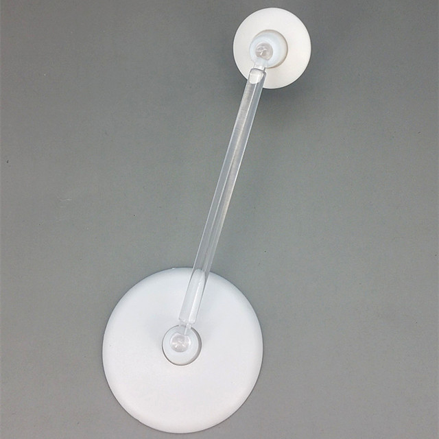 C039 POP Plastic Two Round Base Price Tag Sign Card Holder Paper Display Promotion Hanging Clips Stand In White For Retail Store Advertising Good Quality