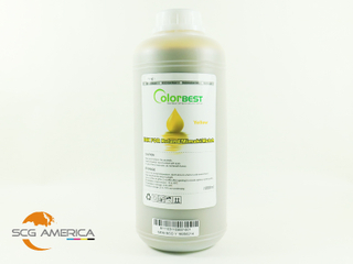 Yellow Eco-sol Bottle Ink For Inkjet Printer 1000ml 