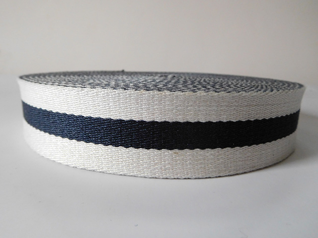 white&black polyester cotton webbing for belts