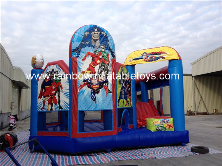 RB3094(6x4x3m) Inflatables Justice League Bouncer Castle For Theme Park