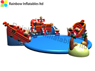 Inflatable land water park for sale Children's Water Park slides for sale RB34006 Dia25m