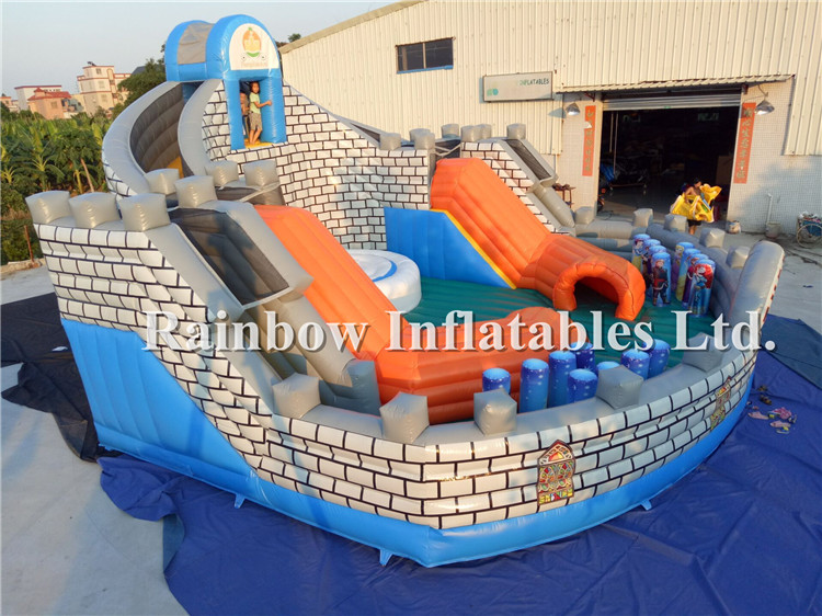 RB91018-1（dia 10m） Inflatable Playground/Funcity With Double Slides For Outdoor Playground