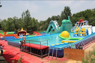 Inflatable Ground Water Park Inflatable Water Toy with Pool
