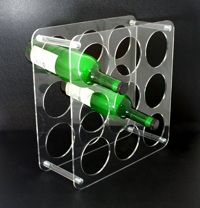 Latest Design Customized Size Bar Wine Rack Display Plexiglass Wine