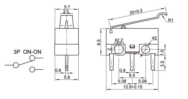 mini micro switch with lever mini micro switch with lever