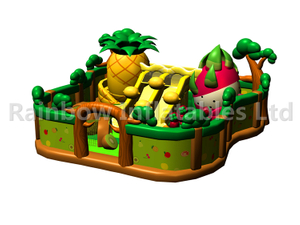 RB04130 （13x12m） Inflatable Fruit house funcity with slide new design for sales
