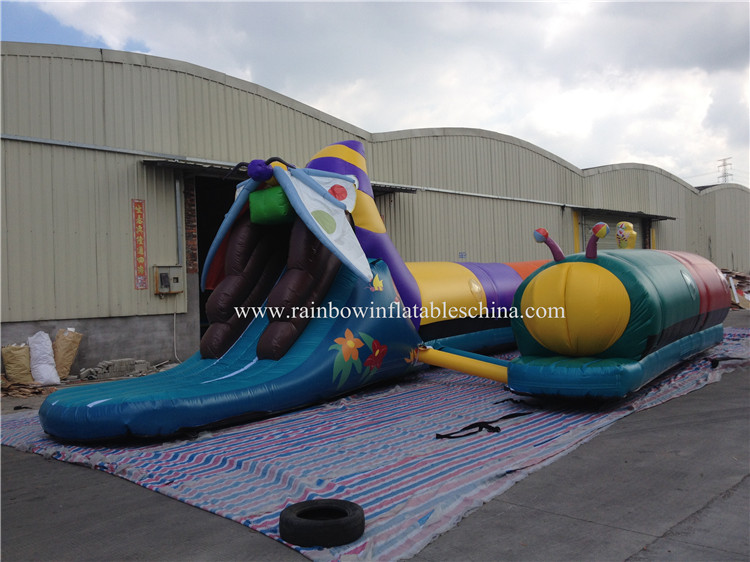 RB12012(20x2.5x4m) Inflatable Giant Butterfly Tunnel Obstacle Course For Sale