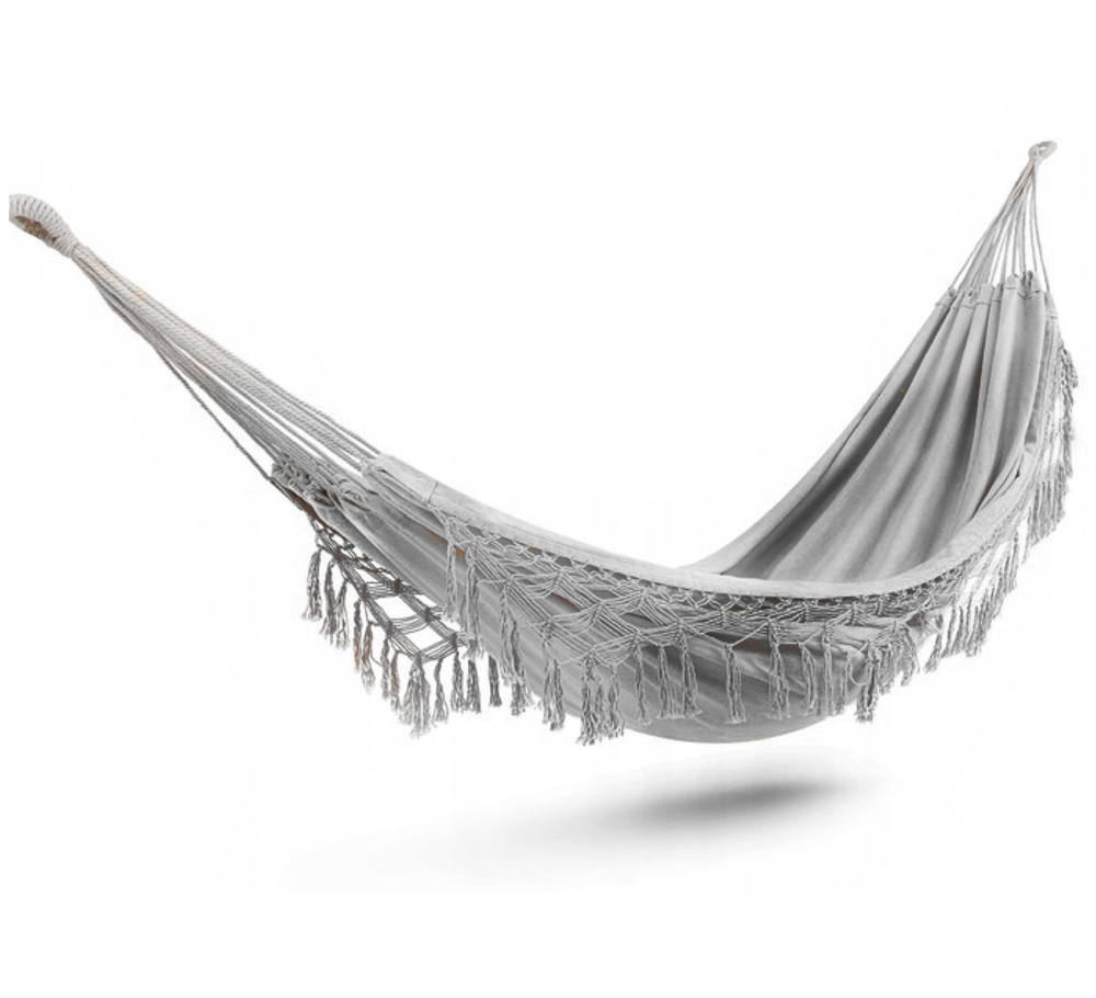 100% Cotton White Canvas Boho Hamak Hammock 