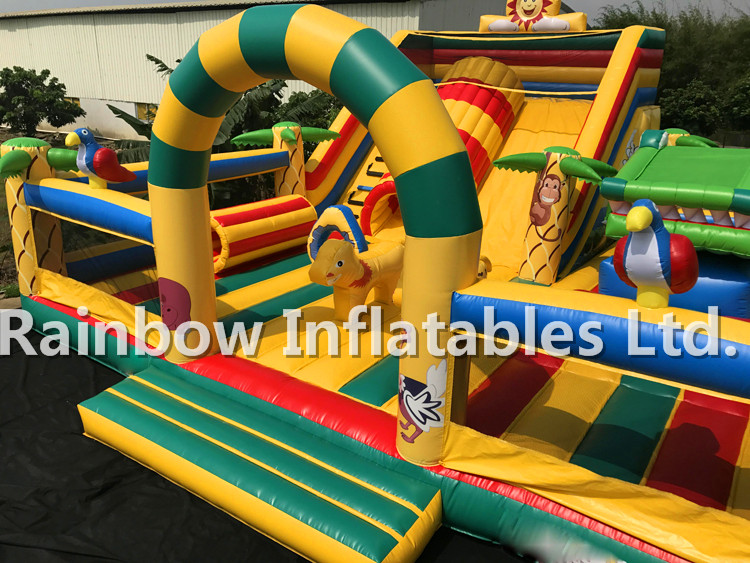 RB4054(11x10x6m) Inflatable Large jungle theme funcity for sale