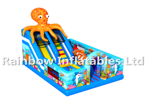 RB4123（7x5x6m）Inflatables Octopus theme funcity with Slide