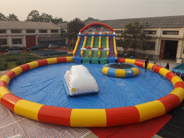 Giant Inflatable Ground Water Park Inflatable Cartoon Water Play Equipment with Huge Slide-in 