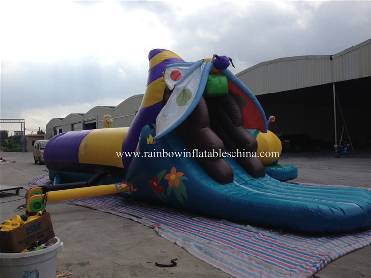RB12012(20x2.5x4m) Inflatable Giant Butterfly Tunnel Obstacle Course For Sale