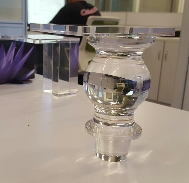 Luxury Lucite Acrylic Clear Dining Table Legs Sofa Bench