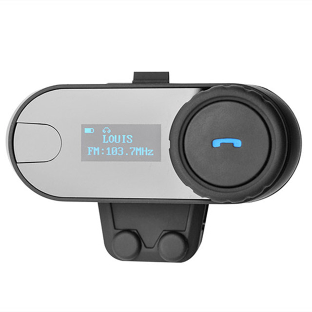 800M LCD Screen Bluetooth Intercom Motorcycle Interphone FM Radio Helmet Headset