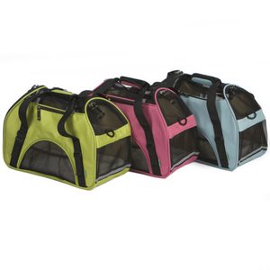 Dog soft sided comfort portable pet carrier
