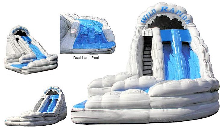 Wild Rapids Inflatable Water Slide with Pool