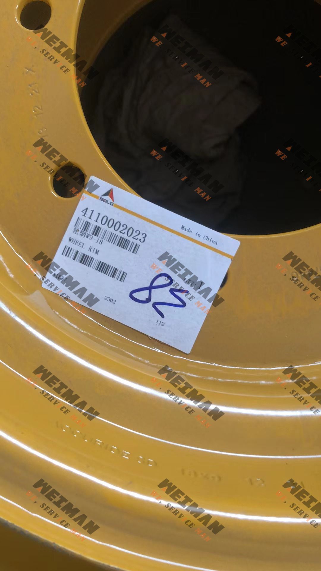 SDLG BACKHOE LOADER B877 PARTS WHEEL RIM 4110002023