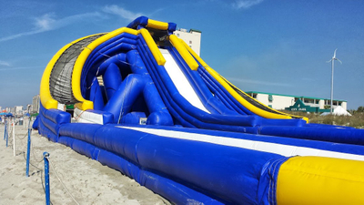 Giant Inflatable Hippo Water Beach Slide for Adults and Kids