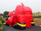 RB6106(13.8x8.2x7.6m) Inflatable Fire Dog Slide with a Helmet For Kids