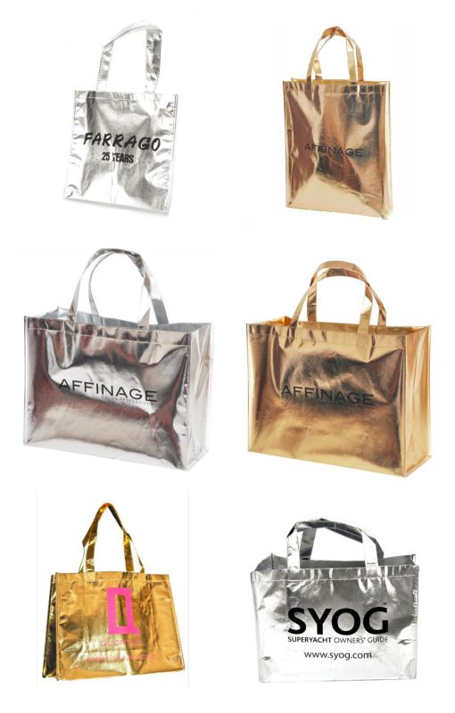 metallic non woven bags