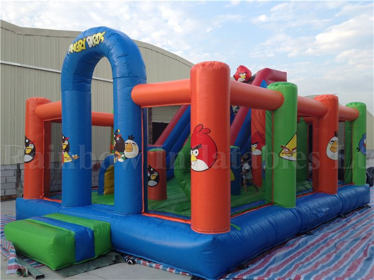 RB4065-1 (5x7x3.8m) Inflatables Angry Birds Theme Jumping Funcity for Kids