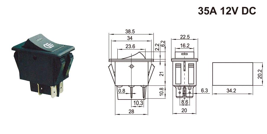 30A rocker switch for auto head light 30A rocker switch for auto head light